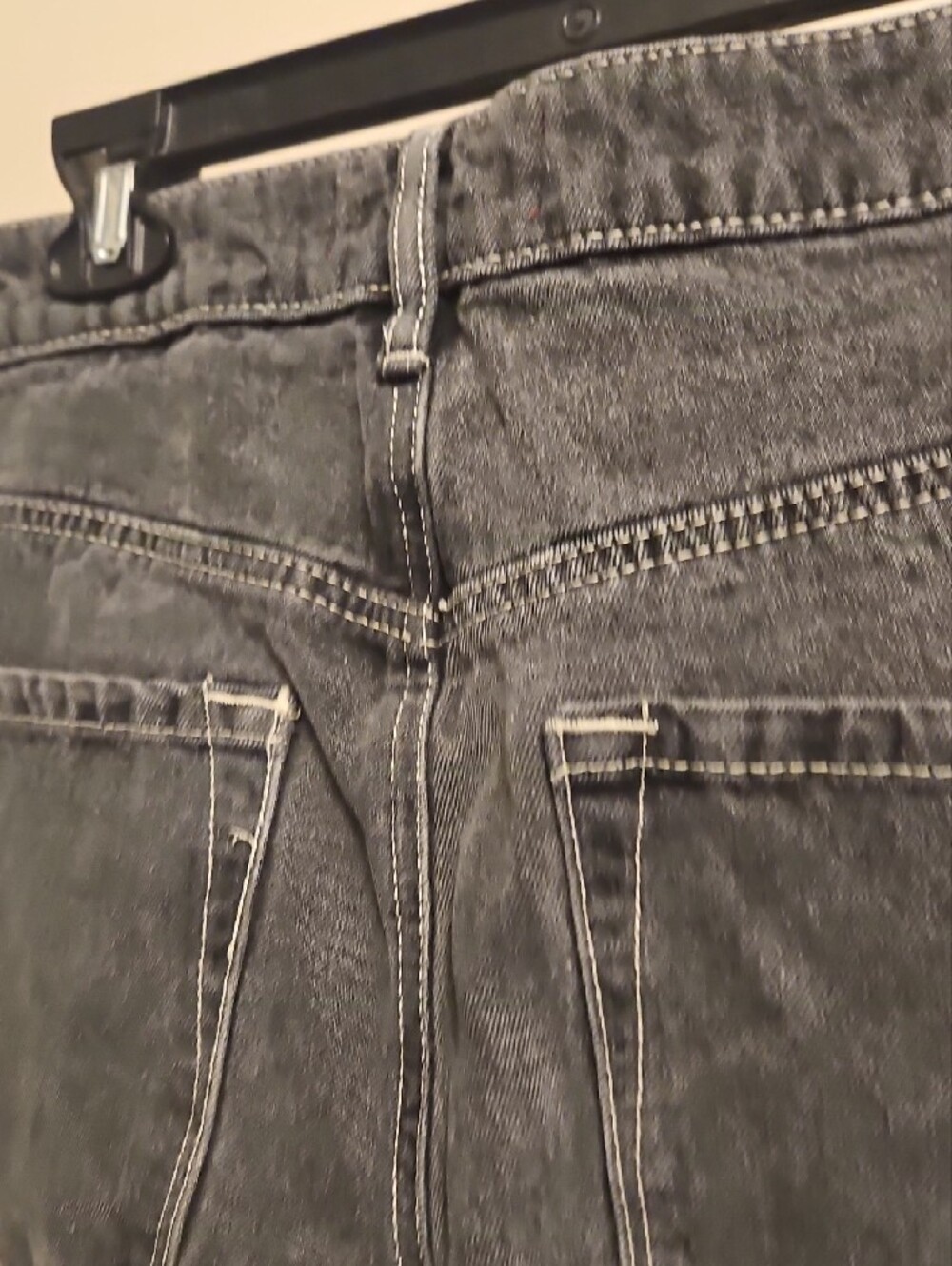 VINTAGE Grey Washed Jeans - 100%COTTON Empire Straight Leg Sz6 Fraid Bottom W16 - Picture 7 of 9